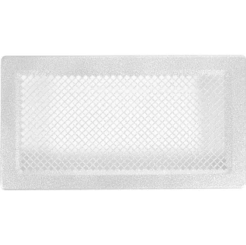 Větrací mřížka Větrací mřížka krbová, 425 × 105 mm, ocel, bílá MBZ4-B