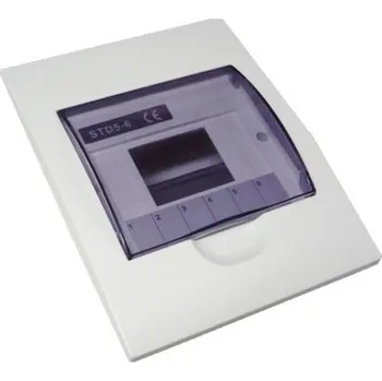 Jistič SEZ Rozvodnice pod omítku, 195 × 195 × 105 mm, 1 řada, 5 modulů STIAKTAO606-6