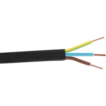 Tavná pistole Kabel CYKYLO-J 3×2,5, Napětí U0/U: 450 / 750 V, 5 m, černý