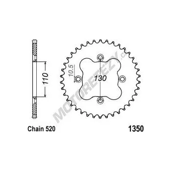 Řetězová sada pro motocykl Rozeta HONDA TRX 450R (Electric+Kick start) rok 06-15