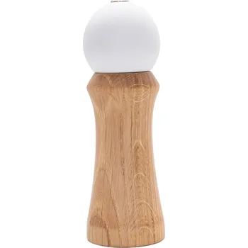 Mlýnek na koření Ručně vyráběný mlýnek na sůl Roundie, dub, olej a bílý lak