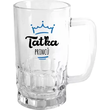 Sklenice Půllitr skleněný Taťka princů