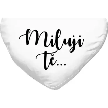 Polštář Polštář srdce 40x35 cm Miluji tě - nápis 2