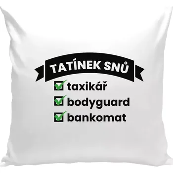 Polštář Polštář bílý 40x40 cm Tatínek snů