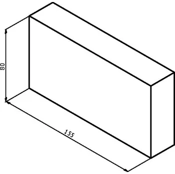 Krbová kamna NDV-000051 - FL09K01 - Šamotová cihla 155x80x30