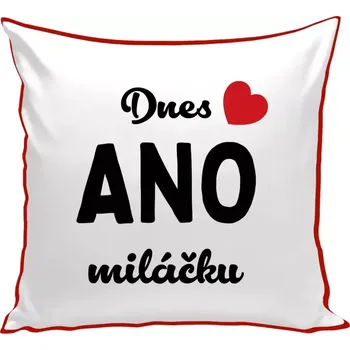 Polštář Polštář barevný 32x32 cm Dnes ANO miláčku