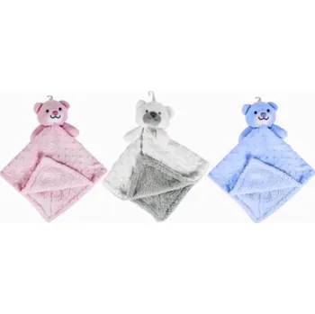 FIRST STEPS Usínáček MEDVĚD MINKY mix 35x31cm