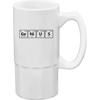 Sklenice Půllitr bílý vysoký GeNiUS