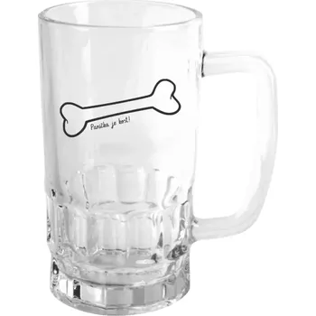 Sklenice Půllitr skleněný Panička je kost