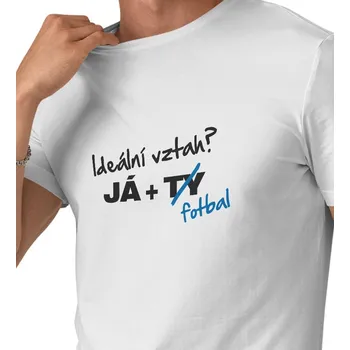 Pánské triko bílé - Já + fotbal XL