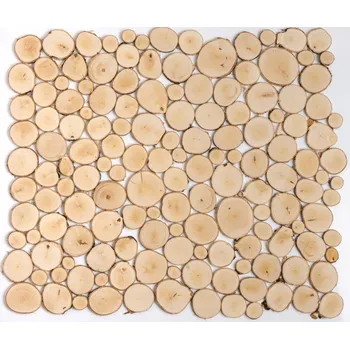 Obklad Drdlík BŘÍZA - OBKLADOVÁ KOLEČKA, obklad z větví (ø 60 - 130 mm) - dřevěný obklad Broušený - bez povrch. úpravy
