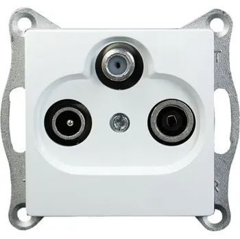 Elektrická zásuvka Visage Anténní zásuvka průběžná, TV + R + SAT, termoplast, bílá 5001033690170