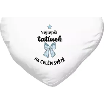 Polštář Polštář srdce 40x35 cm Nejlepší tatínek na celém světě