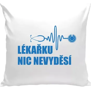 Polštář Polštář bílý 40x40 cm Lékařku nic nevyděsí