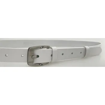 Módní doplněk PENNY BELTS Kožený opasek 172-00 bílý - 95 cm