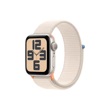 Chytré hodinky Apple Watch SE 2023 GPS 44mm s provlékacím řemínkem Barva: Hvězdně bílá