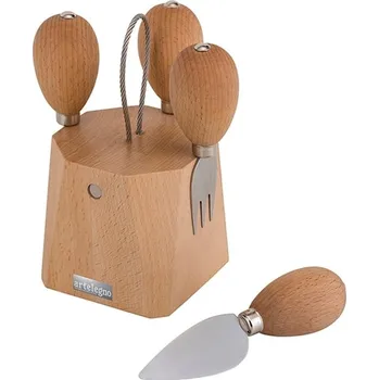 Kuchyňský nůž Artelegno, Příbory na sýry Parma se stojanem 5 dílů - Formadore