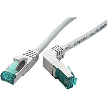 Síťový kabel EFB S/FTP patchkabel kat. 6a, lomený konektor, 1m, LSOH, šedý (MK6001W.1G) - 21.42.1902