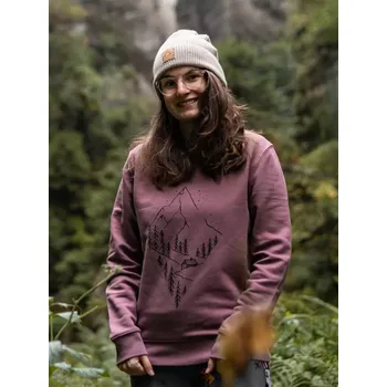 Dámská mikina Dámská mikina bez kapuce Pure nature - ibišková Ibiškově růžová L (běžné) - M (výrobce)