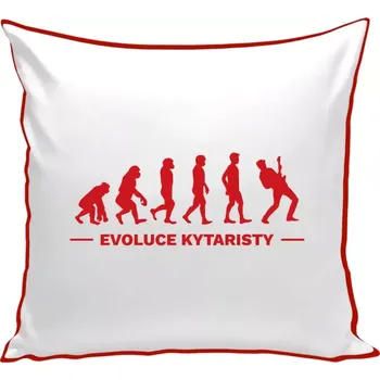 Polštář Polštář barevný 32x32 cm Evoluce - kytarista