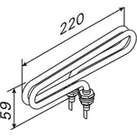 Harvia Topné těleso, spirála pro výparník BC60/60SE, 90SE, 2000W