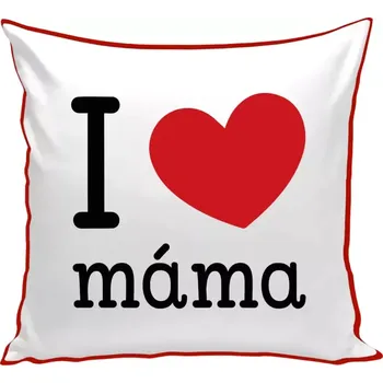Polštář Polštář barevný 32x32 cm I love máma