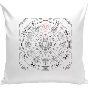 Polštář Polštář bílý 40x40 cm Zvěrokruh - Vodnář