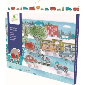 kreativní sada Sycomore Pockets Smršťovačky dopravní prostředky