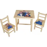 ČistéDřevo Dřevěný dětský stoleček se 2…