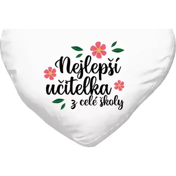 Polštář Polštář srdce 40x35 cm Nejlepší učitelka z celé školy