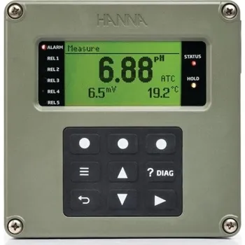 Analyzátor Jednokanálový procesní kontrolér HI510, 3 relé, 2 analogové výstupy