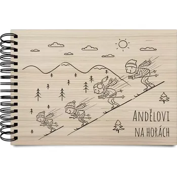 Fotokniha Dřevěné album s kroužkovou vazbou Na horách