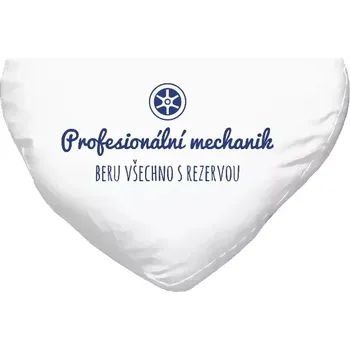 Polštář Polštář srdce 40x35 cm Profesionální mechanik