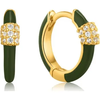 Náušnice Dámské náušnice Ania Haie E031-01G-G Mincovní stříbro Zelená (1 cm)