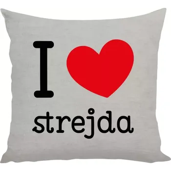 Polštář Polštář lněný 40x40 cm I love strejda