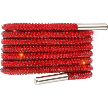 Tkaničky do bot Štrasové tkaničky do bot nebo do mikiny, jeden pár - Červené, 100 cm