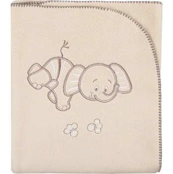 Dětská deka EEVI Fleecová dětská deka 78×88cm - béžová