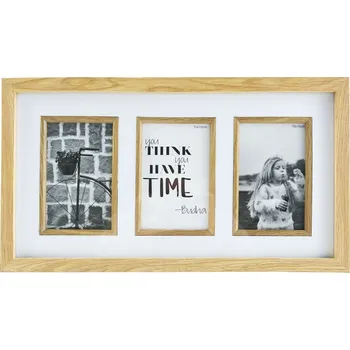 Rám na obraz Fotorámečky na více fotografií, 44 × 25 cm, multi, přírodní dřevo&nbsp;MULTIRAMBB47126019