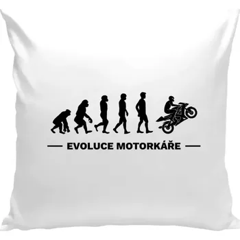 Polštář Polštář bílý 40x40 cm Evoluce - motorkář