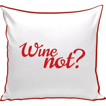 Polštář Polštář barevný 32x32 cm Wine not?