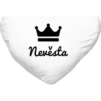 Polštář Polštář srdce 40x35 cm Nevěsta s datem