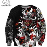 Mikina s celoplošným potiskem 3D samurai Velikost: XS, Barva (Varianta): Mikina