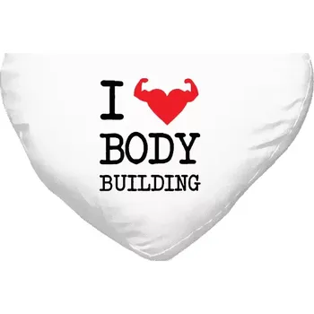 Polštář Polštář srdce 40x35 cm I love bodybuilding