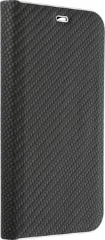 Pouzdro na mobilní telefon Forcell Luna Book Carbon pro Samsung Galaxy A12 černé