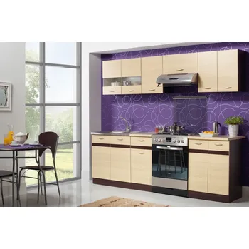 Kuchyňská linka Bog Fran Kuchyňská linka Eliza 240 Zvolte dvířka: spodní dvířka - dub wenge/rijeka světlá