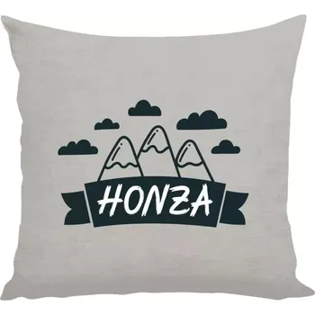 Polštář Polštář lněný 40x40 cm Hory se jménem
