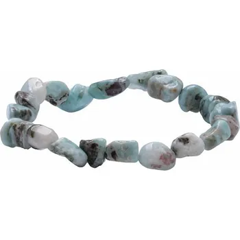 Náramek Larimar náramek z oválků obvod cca 16 až 21 cm