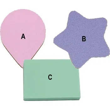 FACE SYSTEM Houbička na Make-up slza hvězda obdél.