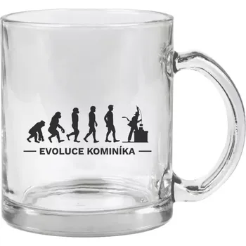Hrnek 330 ml - skleněný Evoluce - kominík