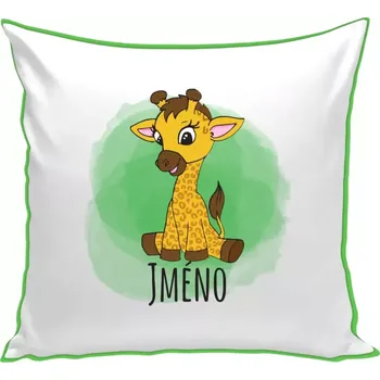 Polštář Polštář barevný 32x32 cm Žirafa